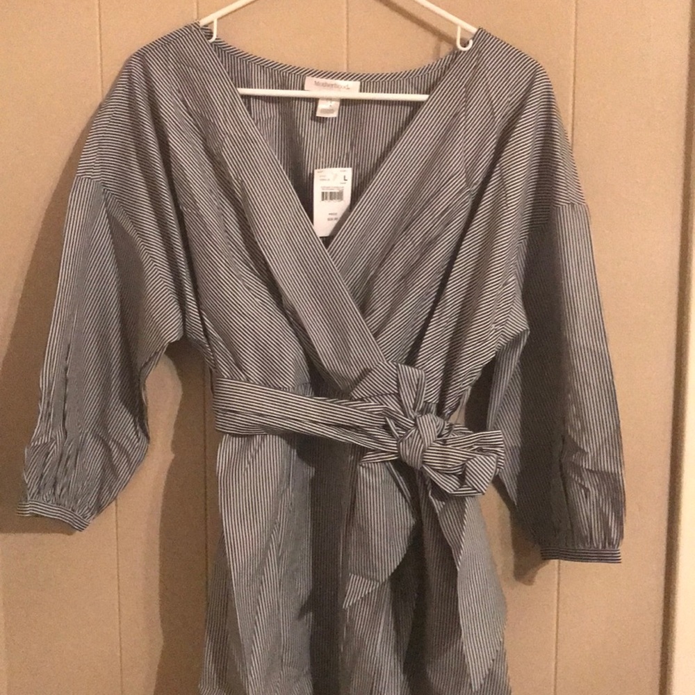 NWT Motherhood Maternity Size Large Striped Blouse